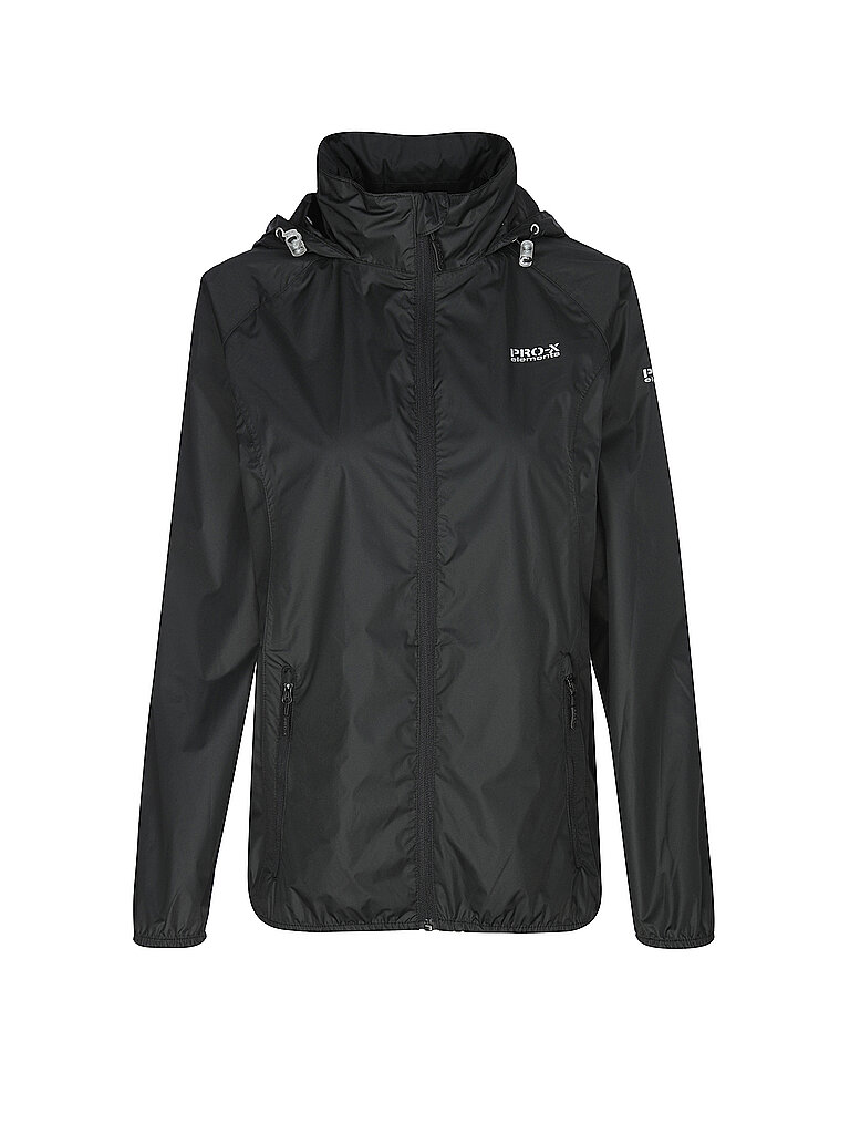 PRO-X ELEMENTS Damen Regenjacke Packable schwarz | 36